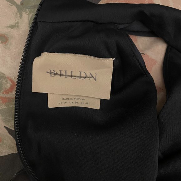 NWOT BHLDN Esme Satin Charmeuse Dress  Navy 16 - Picture 8 of 8